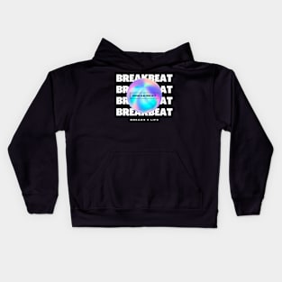 BREAKBEAT  - Y2K Breaks 4 Life (white) Kids Hoodie